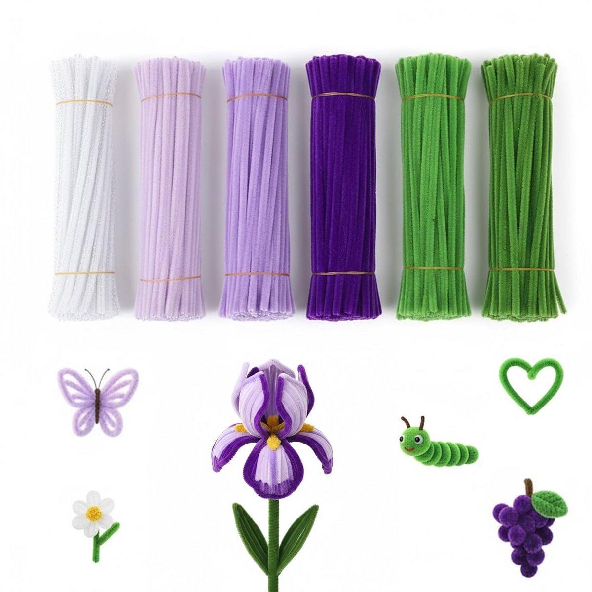 300 Creatieve Chenille Staven Knutselpakket voor Bloemen Maken
