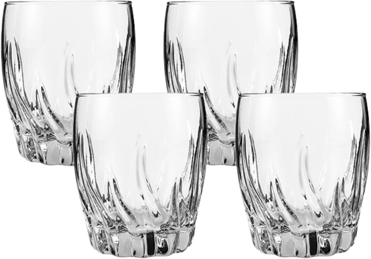 Set van 4 Stijlvolle Whiskyglazen en Tumblers