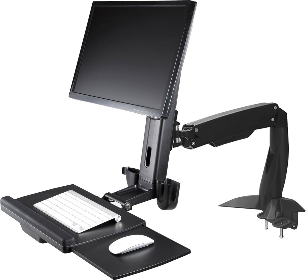 In hoogte Verstelbare Zit-Sta Bureau Arm voor Monitor met Keyboard en Muisblad