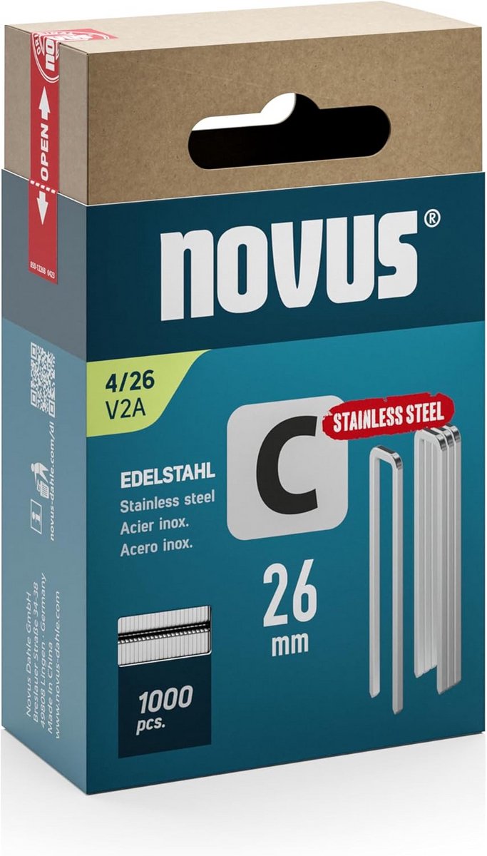 Smalle Rug Nietmachine Klem Type 4 Grijs 26 mm voor Handtacker