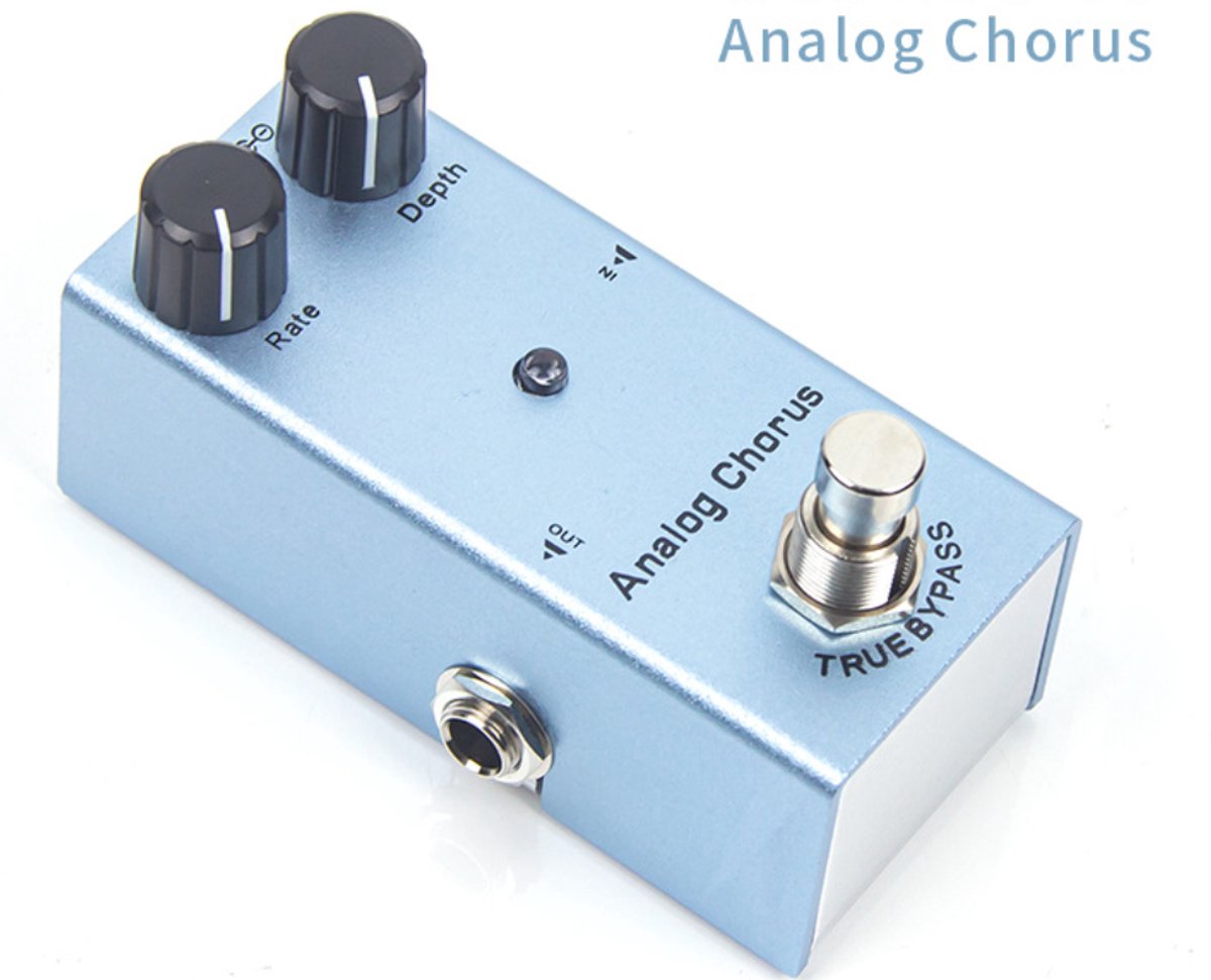 Knobbout Music United, Analoog Chorus Elektrisch Gitaarpedaal - Warme, klassieke chorus-klank met analoge diepte, Turquoise