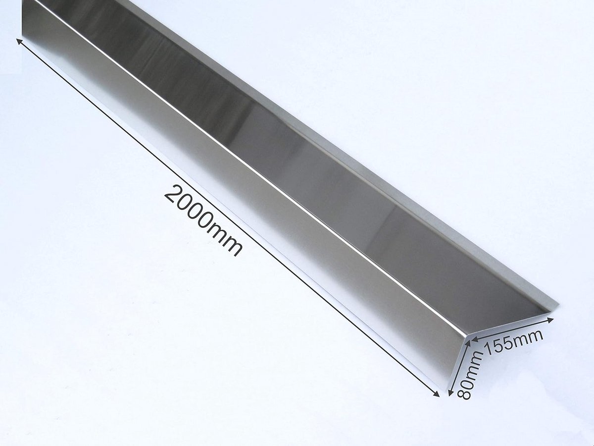 Aluminium HoekafsluitplaatDakrandplaat Gevelplaat 2000mm Lang