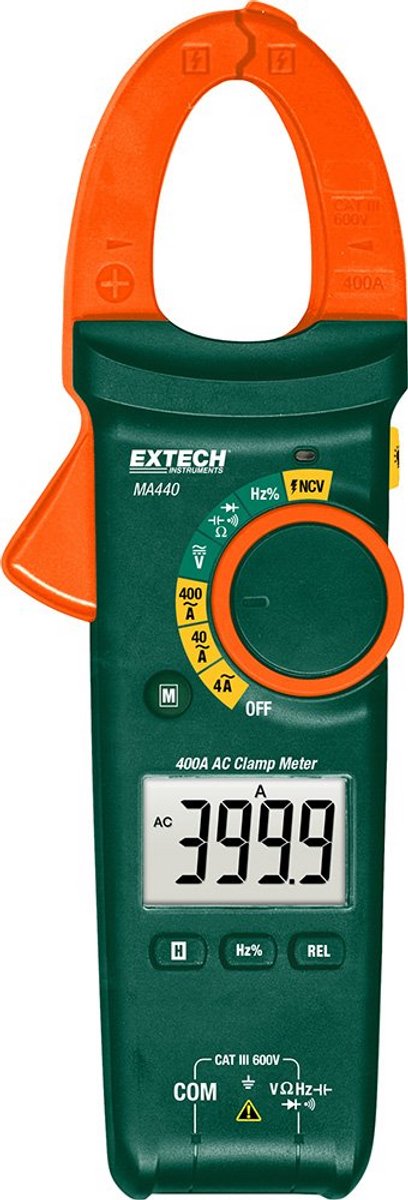 Digitale Stroomtang Multimeter 400A - Echte RMS Meting & NCV - CAT III 600V
