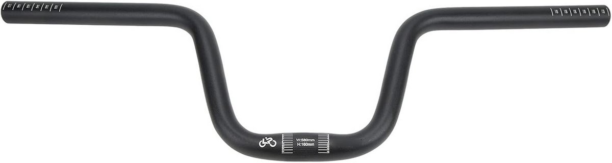 Aluminium Fietsstuur Zwart 580mm Riser Stuur voor Comfort en Controle