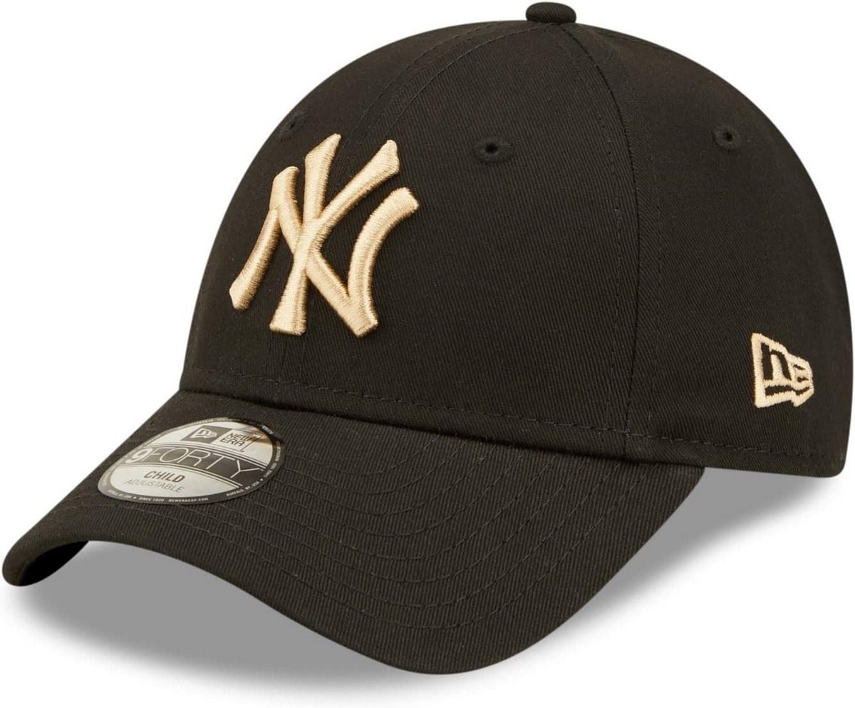 New Era New York Yankees MLB League Essential Black Gold 9Forty Adjustable Kids Cap