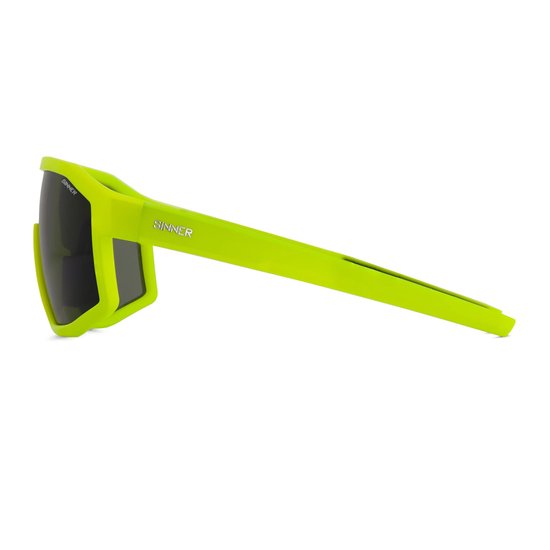 SINNER Lys - Sportbril/ Zonnebril - Mat neon groen/ mat zwart - Junior - One size - BIO based frame van Merkloos — afbeelding 3