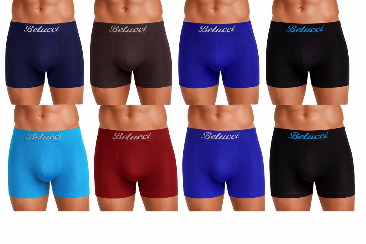 Belucci Microfiber Heren Boxershort - 8-pack - Maat M/L