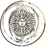 Nature's Melody Cosmo Spinner sun face / Zon gezicht  roestvrij staal ca.13cm / 5" windspinner