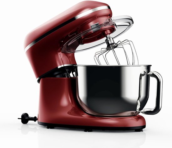 Quvo® Deegmachine - Elektrische Deegmixer - Keukenmixer - 6.2L - Mixen en Mengen- Rood - 38cm x 24cm x 32cm van Quvo — afbeelding 3