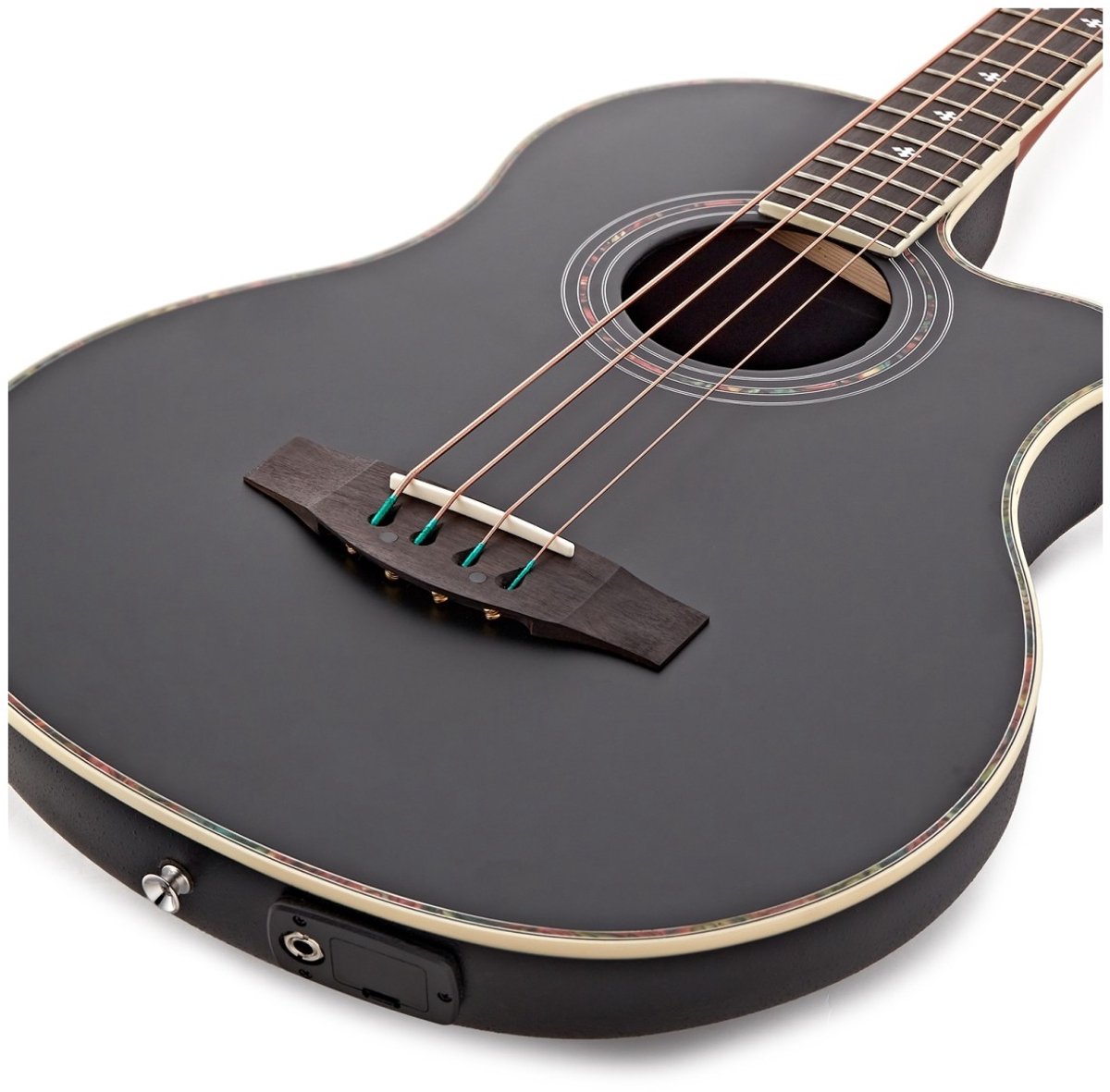 Elektro-akoestische Roundback Basgitaar van Gear4music, Zwart thumbnail 2