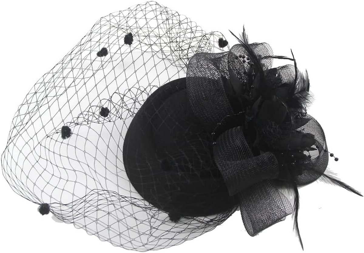Elegante Dames Fascinator Hoedje met Haarspeld voor Bruiloft en Feest