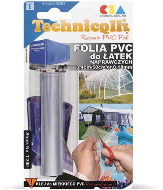 Transparante PVC-folie voor reparatielappen – flexibel en UV-bestendig