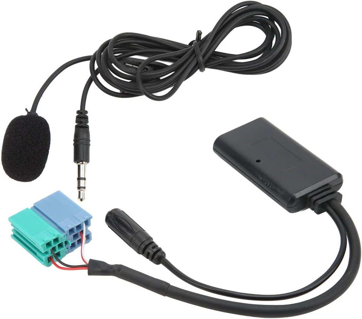 Draadloze Bluetooth 5.0 Audio Adapter AUX Kabel met Microfoon voor Auto Radio
