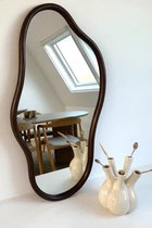 Nordic Style® Organische spiegel 110x60cm - Walnut Grenen hout - Scandinavische Spiegels - Overig - Wandspiegel - Badkamerspiegel - Gangspiegel - Wand - Gang - Badkamer