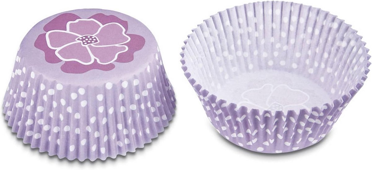 50 stuks Mini Roze Vormpjes voor Muffins en Cupcakes