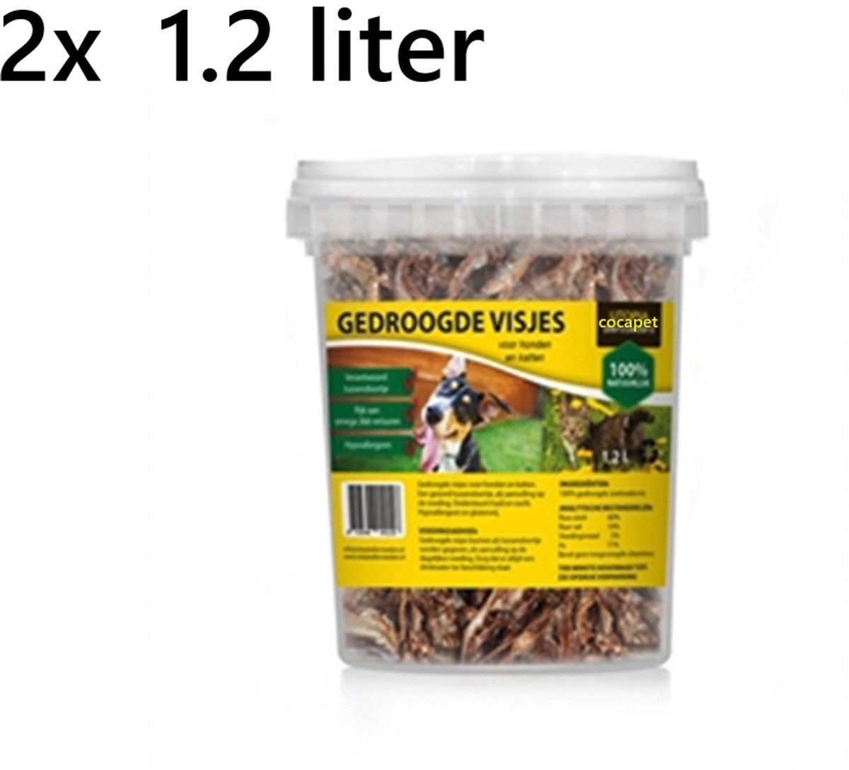 ** 2 X ** Cocapet- Utopia gedroogde vissjes voor honden en katten - rijk aan omega 3 & 6 vetzuren - glutenvrij - Hypoallergeen