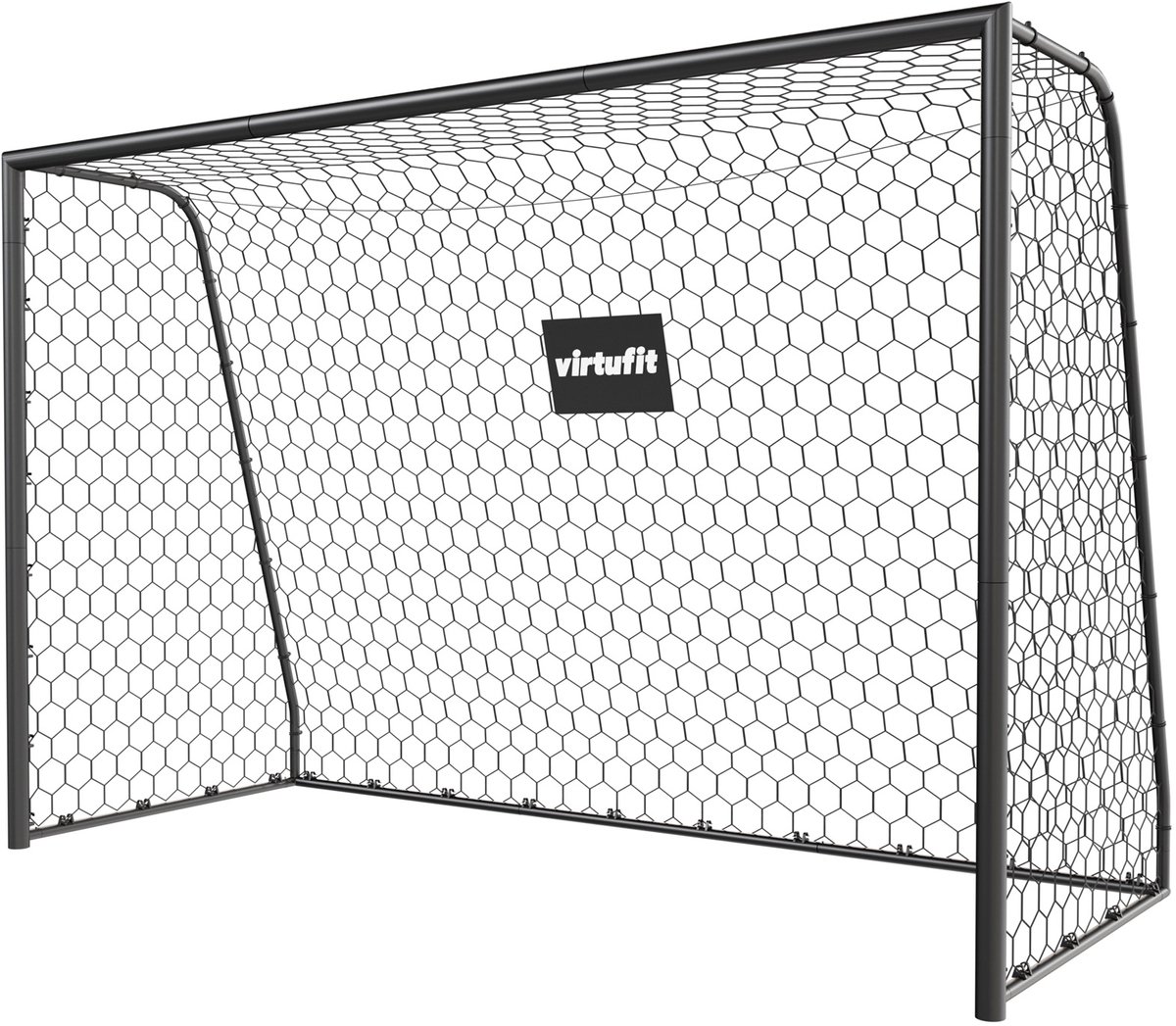 VirtuFit Voetbaldoel Premium - Voetbal Goal - 300 x 200 cm - Weerbestendig - Incl. grondankers - Hoogwaardig polyester net - Professioneel trainingsdoel