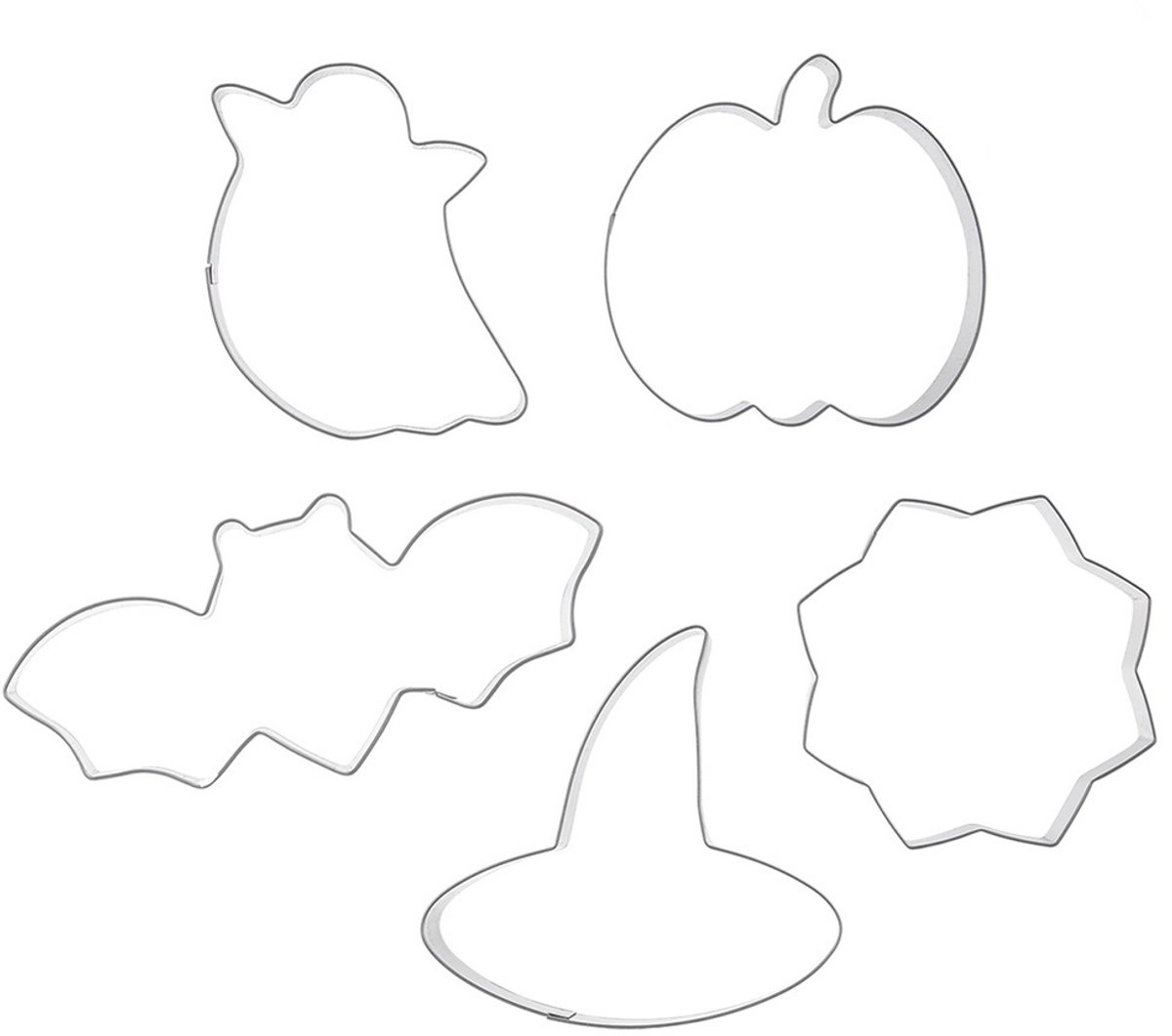 Orion Halloween - Koekjesvormpjes Set - Roestvrij Staal - 6-delig - Feestelijk Design