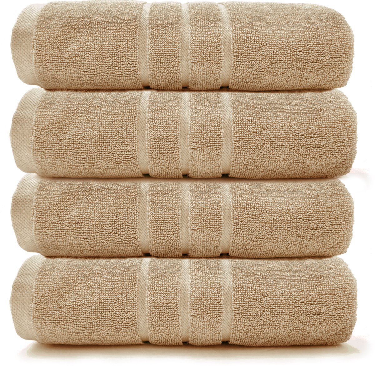 HOOMstyle Handdoeken Set Boutique - 4 stuks - 50x100cm - Hazelnoot Bruin