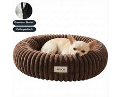 Pecco Luxe mand voor hond en kat - Kattenmand orthopedisch - Rond 50 cm