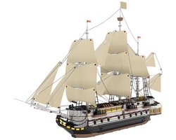 Reobrix 66048 Endeavor Ship of the Pirates mega bouwset | Black Pearl destroyer | Caribbean Adventure Modelbouw | Creator piratenschip speelgoed boot bouwpakketten voor volwassenen | DIY piraten boot geschikt voor Lego | Bouwdoos 3555 bloks