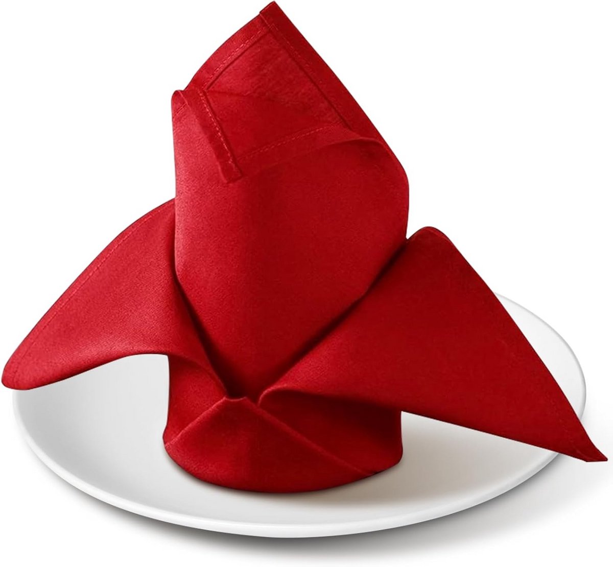 Katoenen Stoffen Servetten (Set van 6) - Bordeauxrood, 46x46 cm