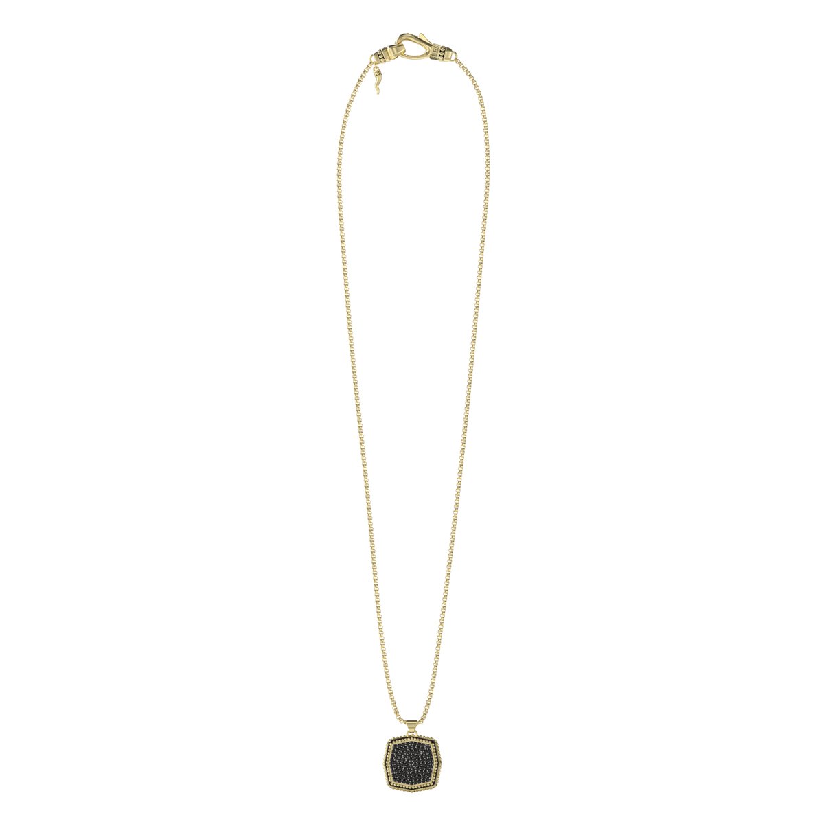 Guess Heren Guess heren stainless steel goldplated collier met hanger - Ketting - Staal - Goudkleurig - 66 cm
