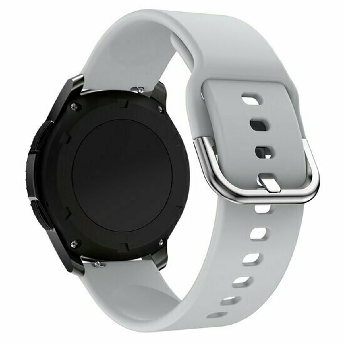 By Qubix - Siliconen sportband - Grijs - geschikt voor Huawei Watch 5 - 46mm