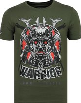 Savage Samurai - Print T shirt Heren - 6327G - Groen