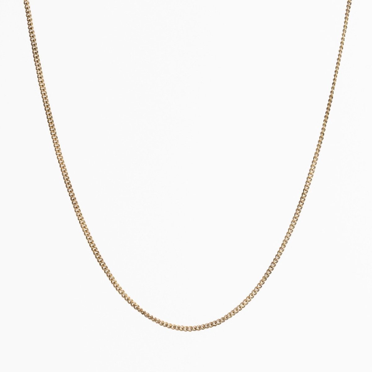 Unreal Elements Heren Ketting - Goudkleurig - Cuban Link - 2mm - RVS - Necklace Men - 50 cm - Cadeau voor Mannen