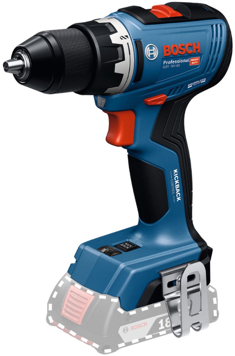 Bosch Professional GSR 18V-65 - Accu schroefboormachine - 18V - Basic Body - 06019N3200 – foto 5