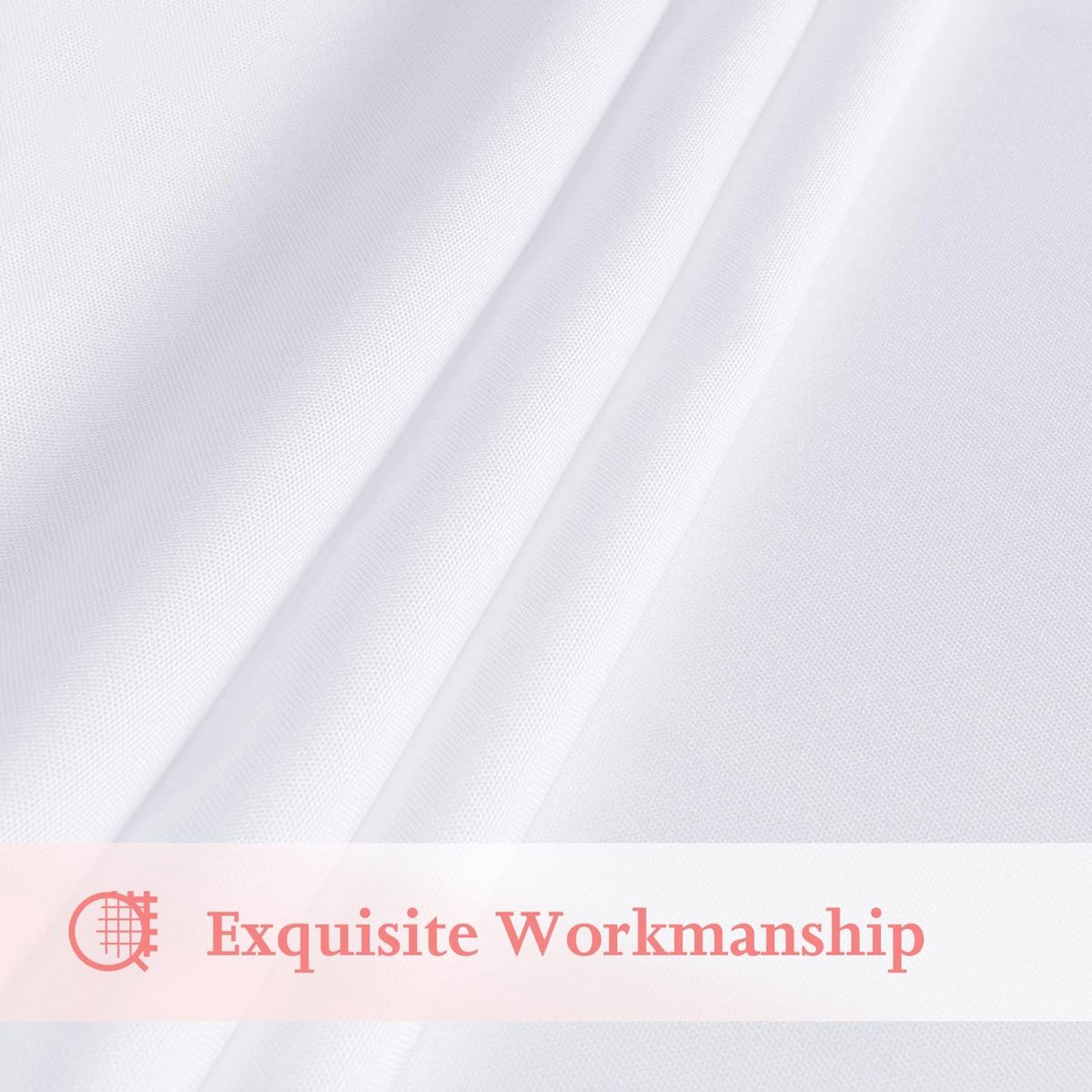 Set van 3 Witte Rechthoekige Tafellakens - 153x260 cm Polyester Tafeltextiel