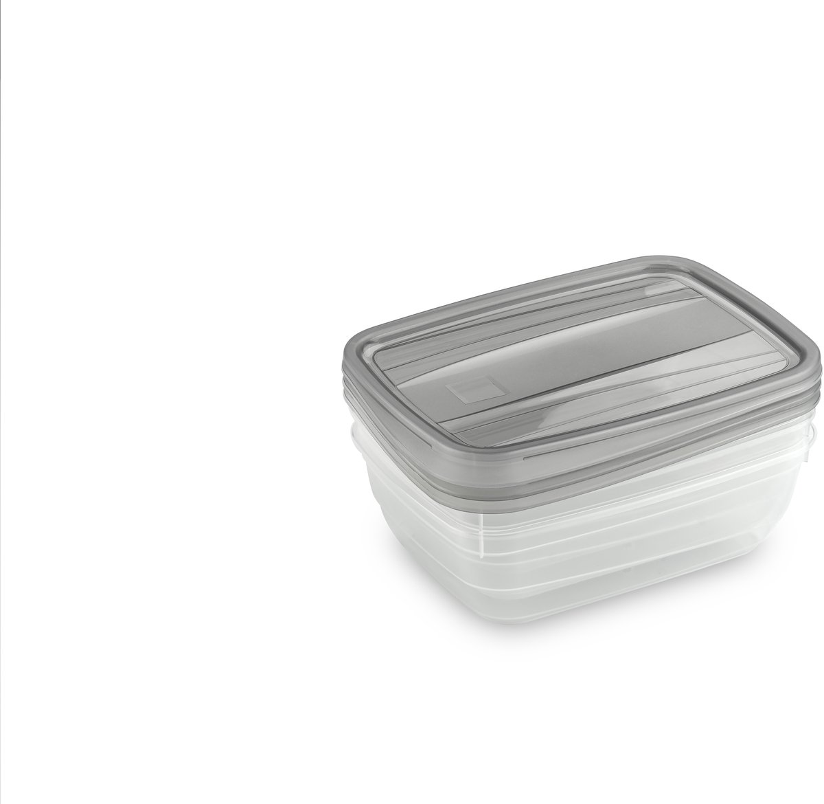 Curver Vedo Vershoudsbakjes set 3x1L - 19.5x14x6 cm - Transparant
