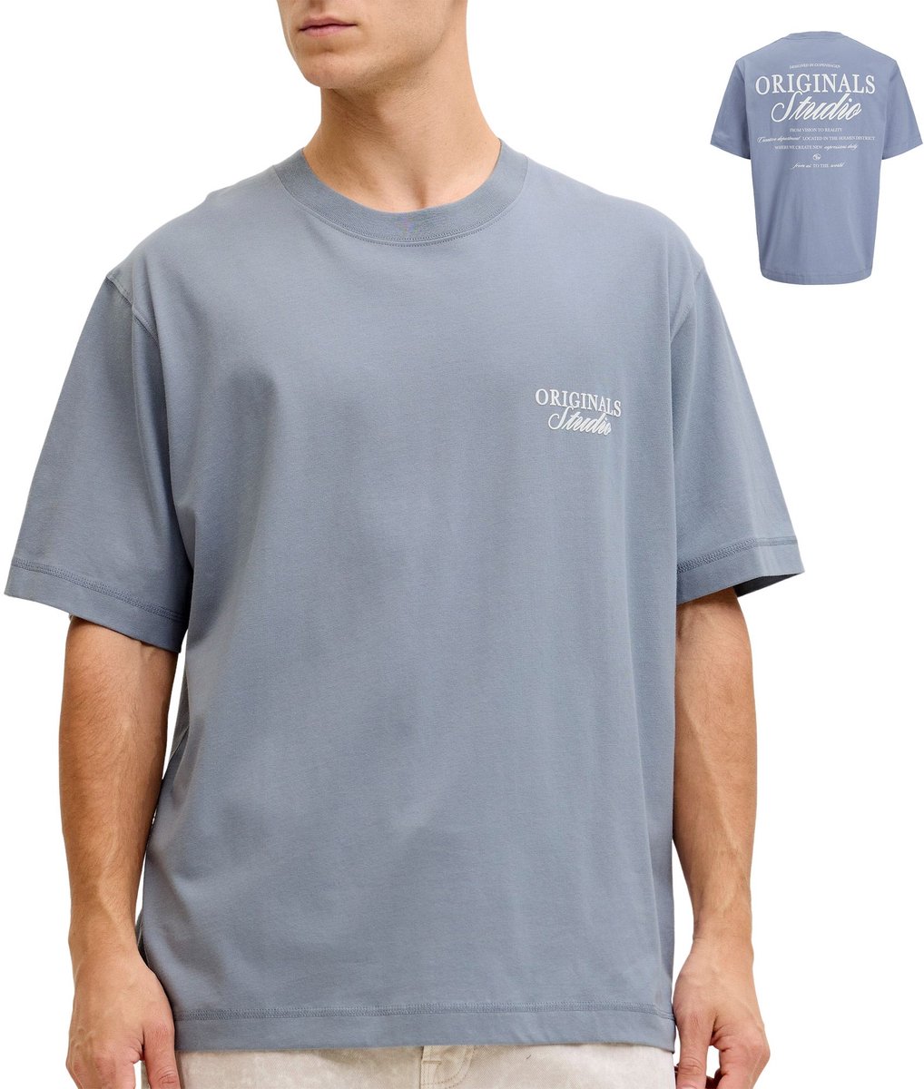 Jack & Jones Norrebro Typo Backprint Crew T-shirt Heren - Maat XL