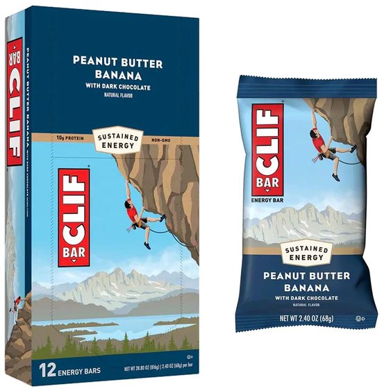 Clif Bar Energy Bar - Energiereep - Peanut Butter Banana - 12x68 gram — afbeelding 3