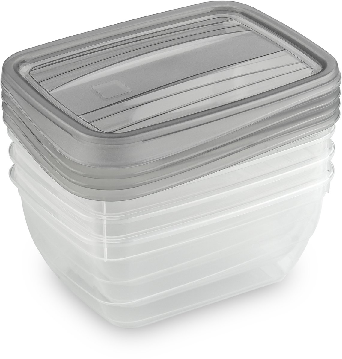 Curver Vedo Vershoudbakjes set 4x0,75L - 16x12x6.5 cm - Transparant