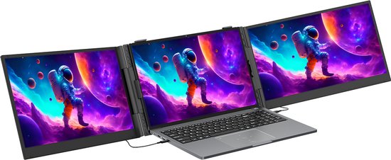 Blackview AceBook 6 Laptop 15,6 inch Full HD - 16 GB RAM - 256 GB + DCM8 15,3" Draagbare Monitor Combinatiepakket, FHD IPS Scherm, 100% sRGB, Dual-band WiFi, Plug & Play, Kantoor Efficiëntie Set (Grijs) - Blackview - Hoofdafbeelding