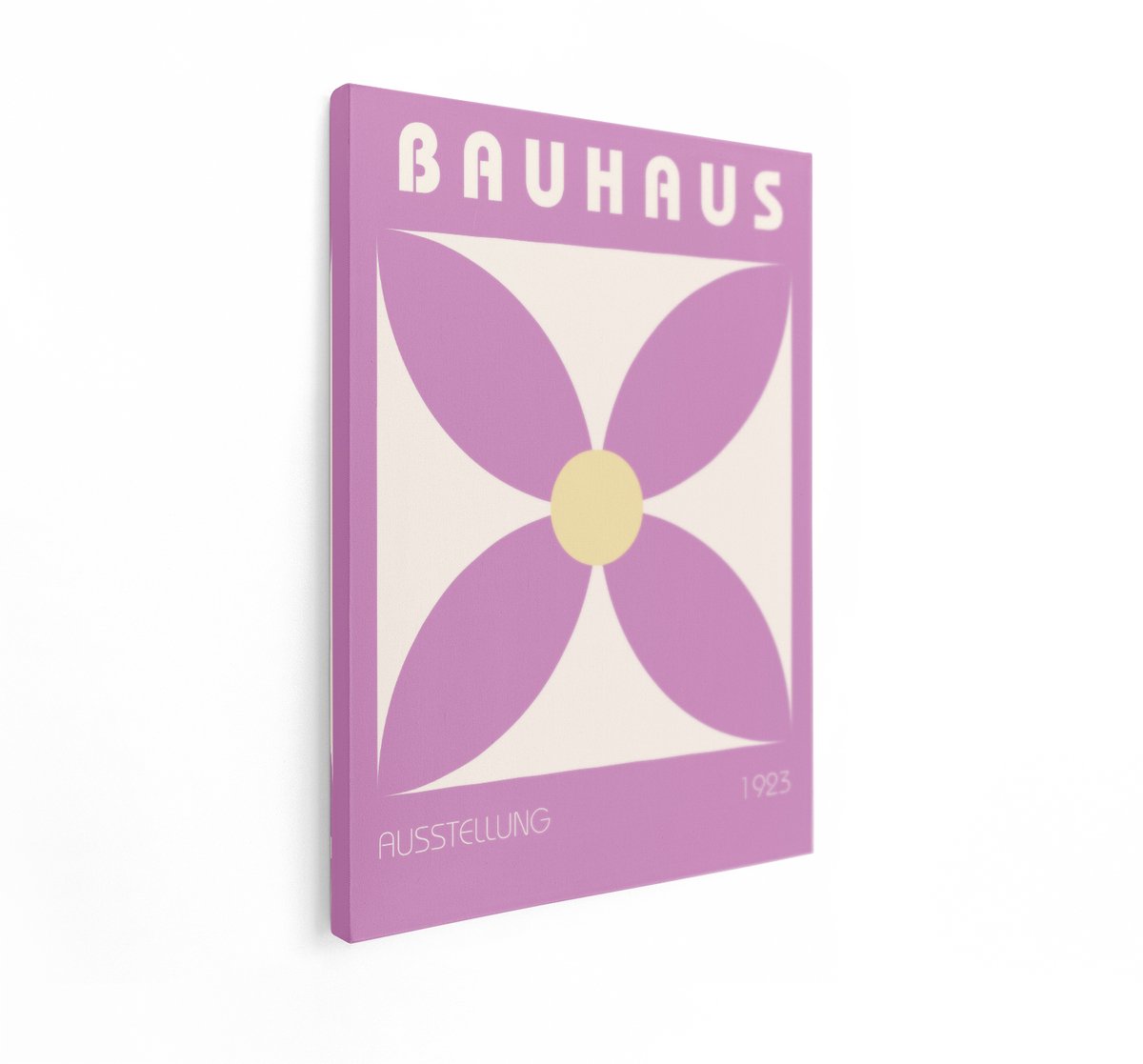 Artaza Canvas Schilderij Bauhaus Poster - 90x120 cm - Wanddecoratie Abstract - Muurdecorat