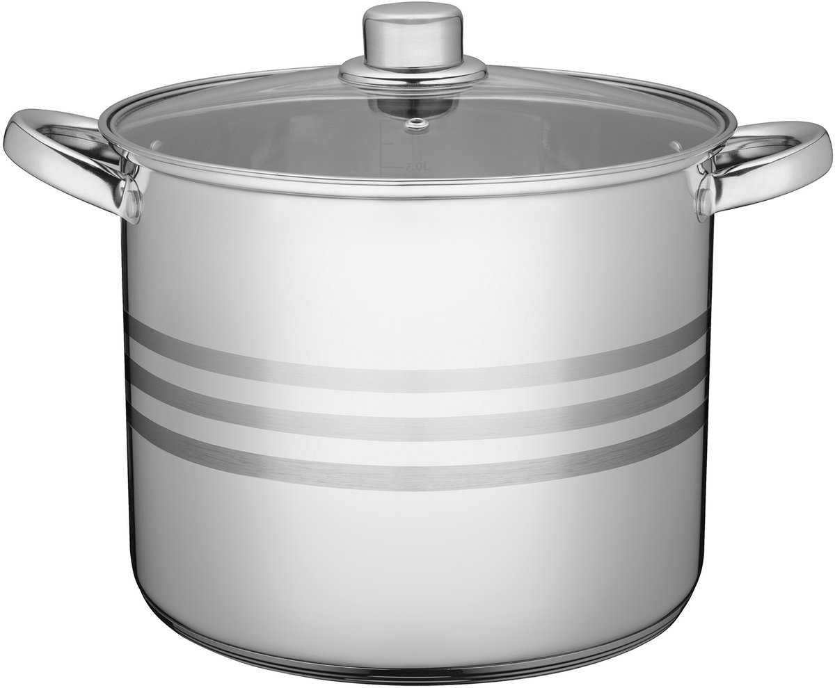 KADAX Practico – Hoge kookpan met deksel – 24 cm – 9L – RVS