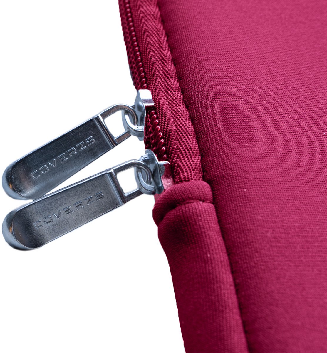 Laptophoes 13-14 inch waterafstotend schokabsorberend krasbestendig bordeaux slank met ritssluiting - Afbeelding 5