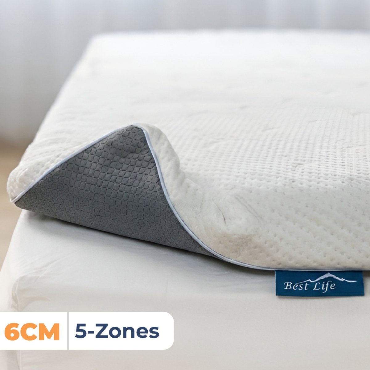 Best Life Matras Topper 160x200 - Topdekmatras - Tencel - Topmatras 6 CM