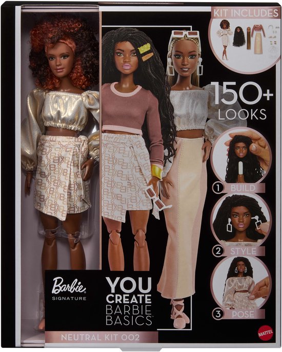 Barbie Signature You Create Basics Neutral Kit Pop Goud Kinderen — afbeelding 4