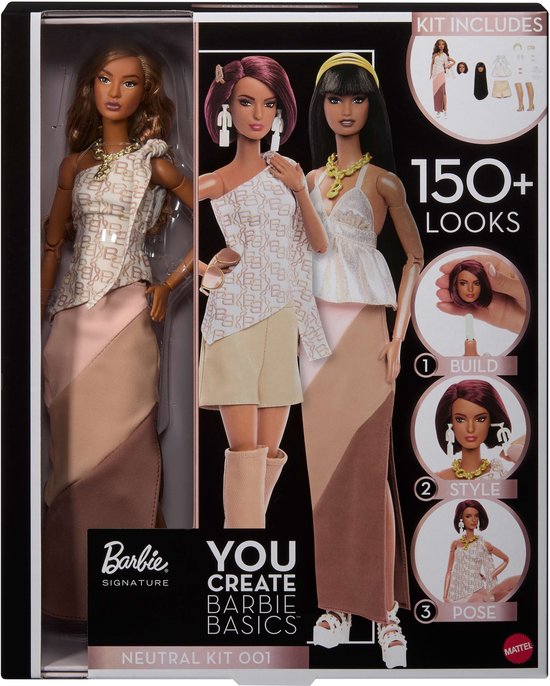 BARBIE YOU CREATE BARBIE BASICS Neutrale Set van Barbie — afbeelding 4