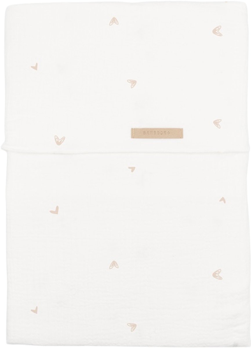 Bamboom Ledikantlaken – Mini Hearts – 110x140 cm + Kussensloop
