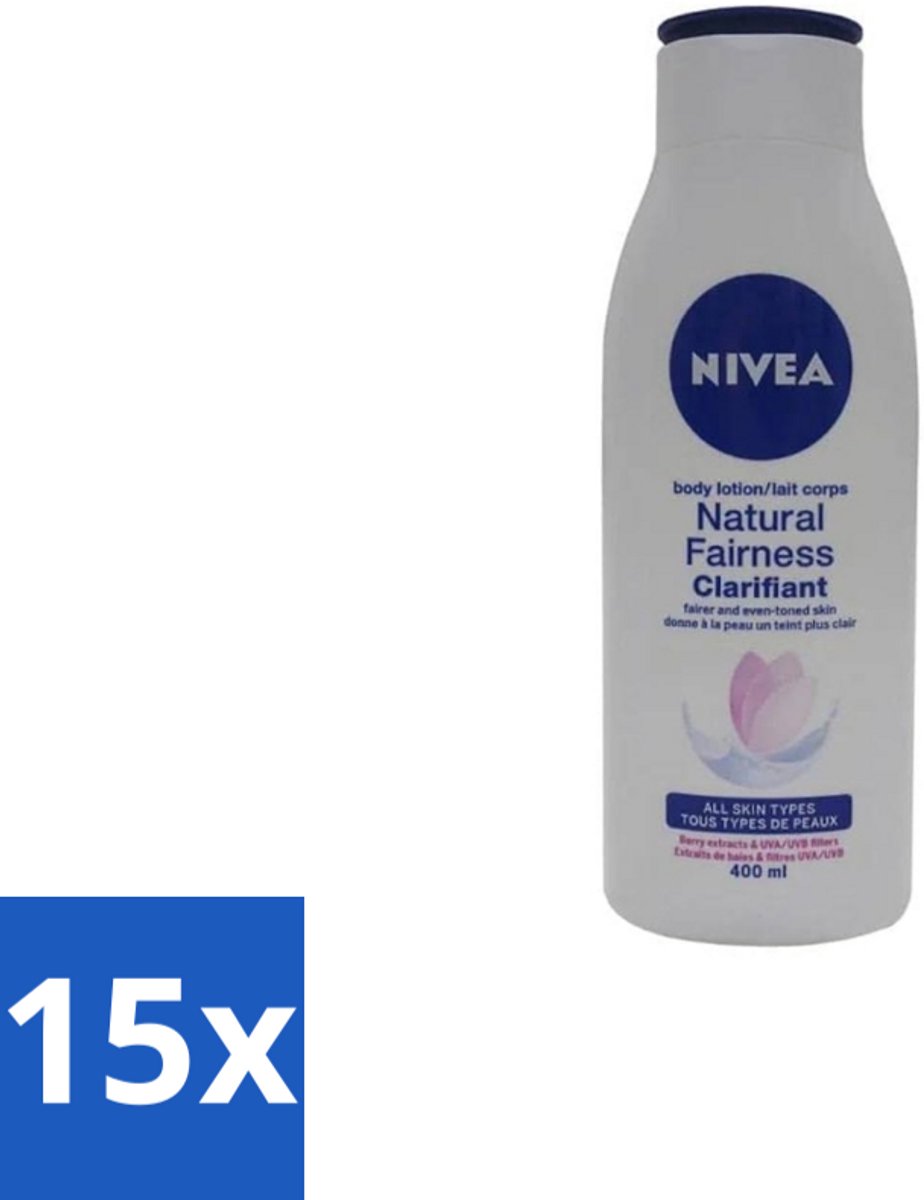 Nivea – Bodylotion – Natural Fairness Clarifiant – 400 ml - Bulkverpakking - 15 stuks