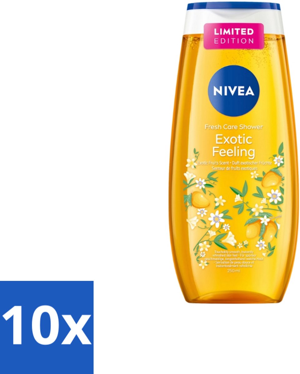 Nivea – Douchegel – Exotic Feeling – 250 ml - Bulkverpakking - 10 stuks