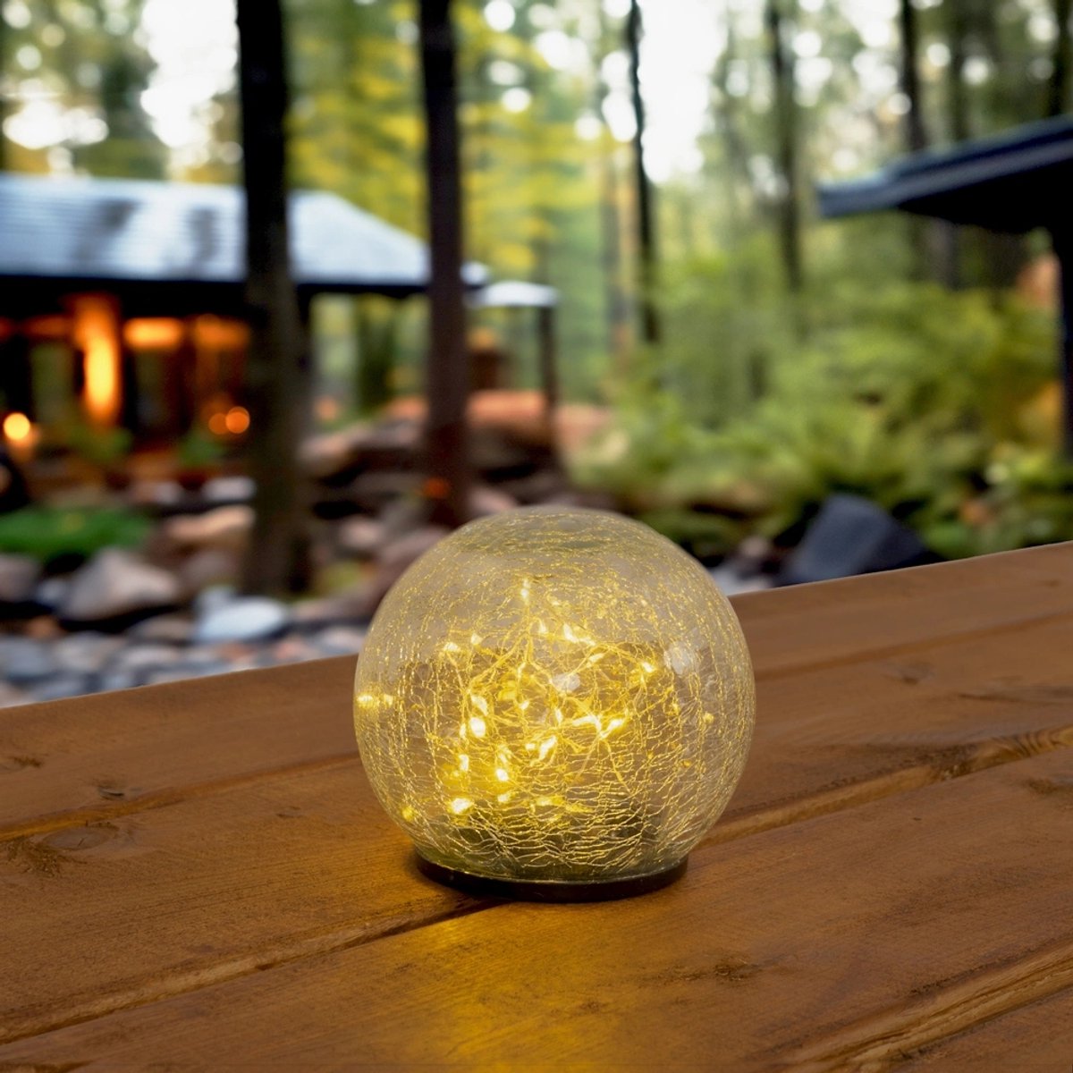 Solar tuinverlichting priklamp 'Comet' - Bolvormig - 30 ledjes - Prik- en tafellamp in 1 - Warm wit licht (3000K) - Padverlichting op zonne-energie