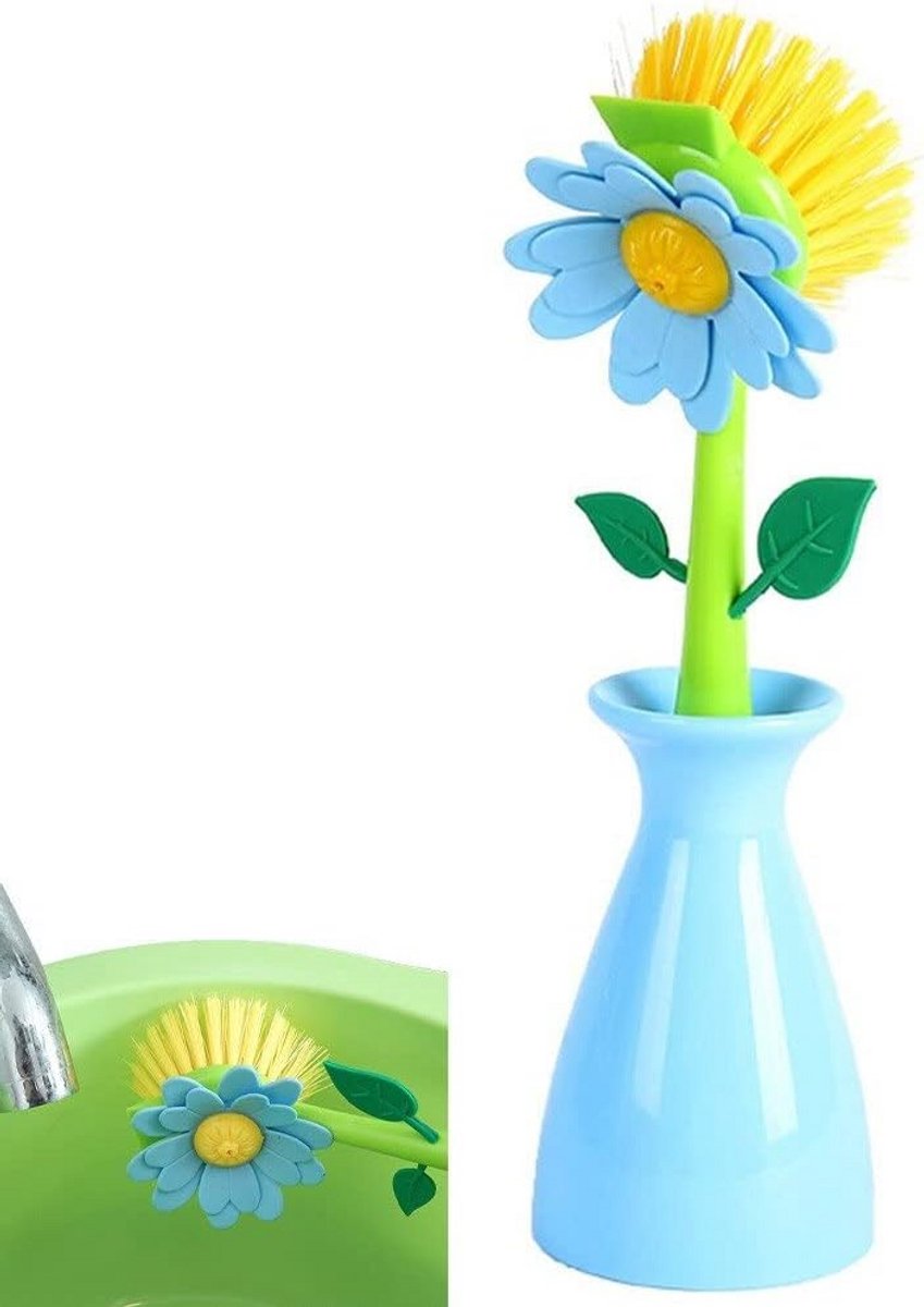 Keukenborstel met Bloemvorm voor Potten en Spoelbakken
