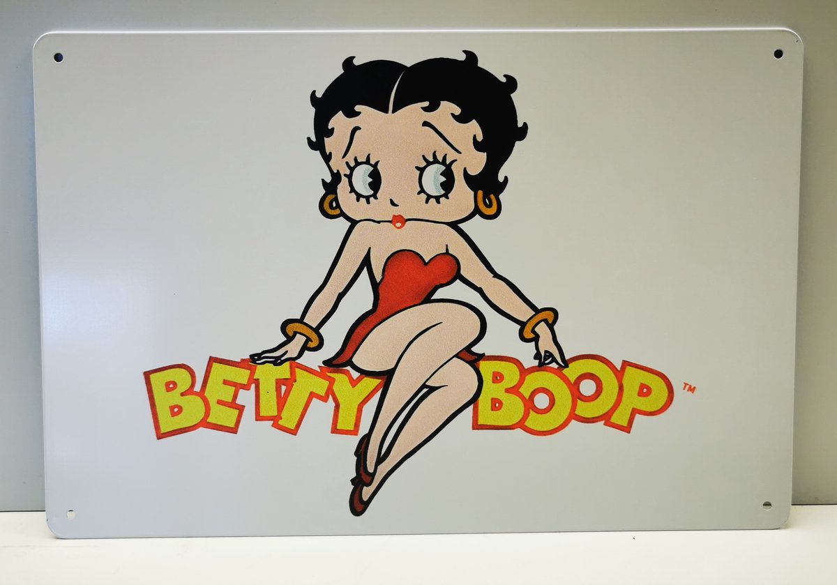 Metalen wandbord -Betty Boop - Mancave - Wand Decoratie - Metal sign - Mancave decoratie - Decoratie - Metalen borden - Tekst borden - Metalen bord