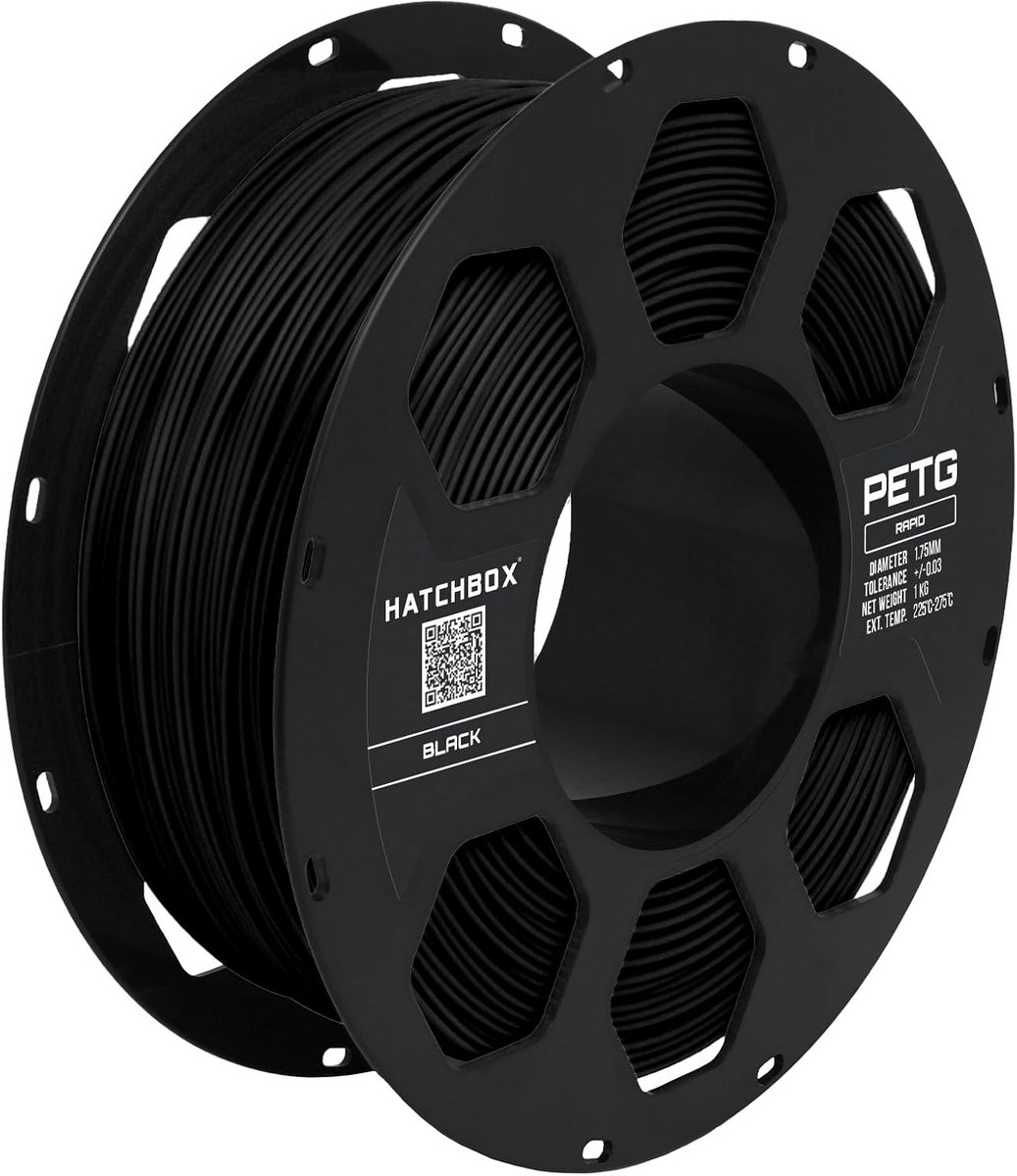 High Speed PETG 1,75 mm Zwart 3D-Printerfilament 1 kg - Hoge Nauwkeurigheid voor FDM